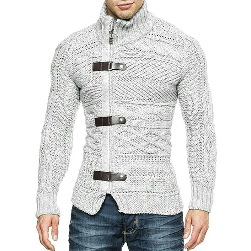 Boas Urban-vest | Strikvest med læderdetaljer