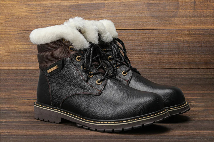 Winter boots made of leather | With wonderfully warm wool lining