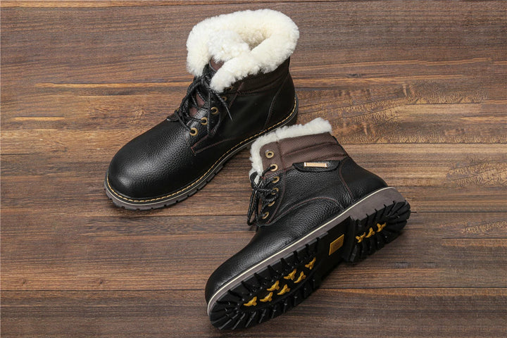Winter boots made of leather | With wonderfully warm wool lining