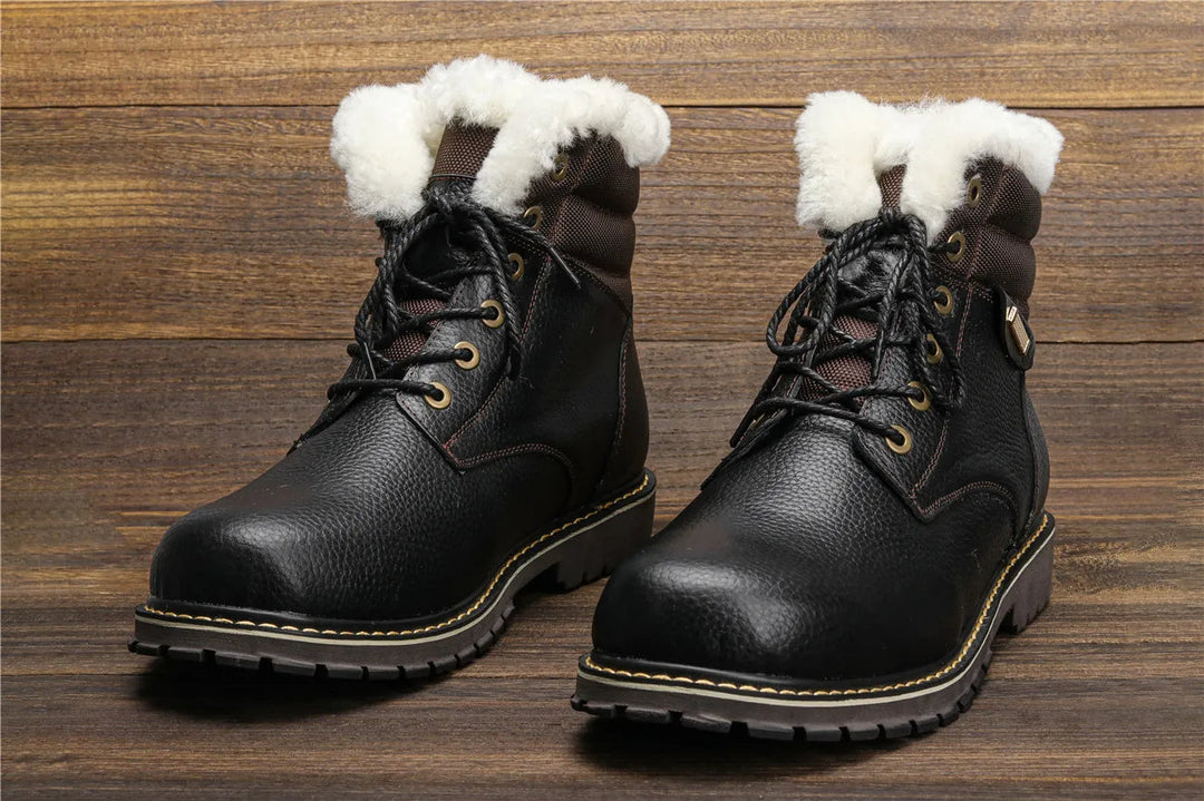 Winter boots made of leather | With wonderfully warm wool lining