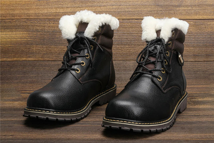 Winter boots made of leather | With wonderfully warm wool lining
