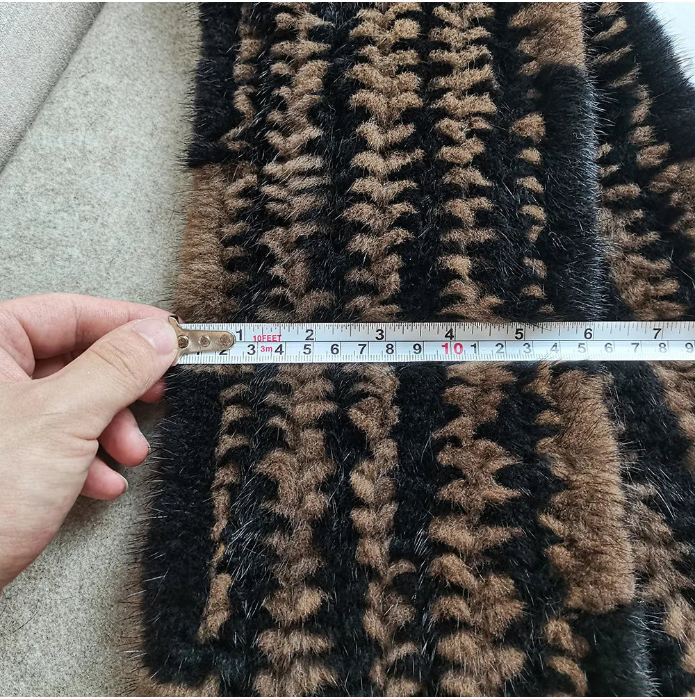 Knitted scarf | Warm and stylish mink fur scarf