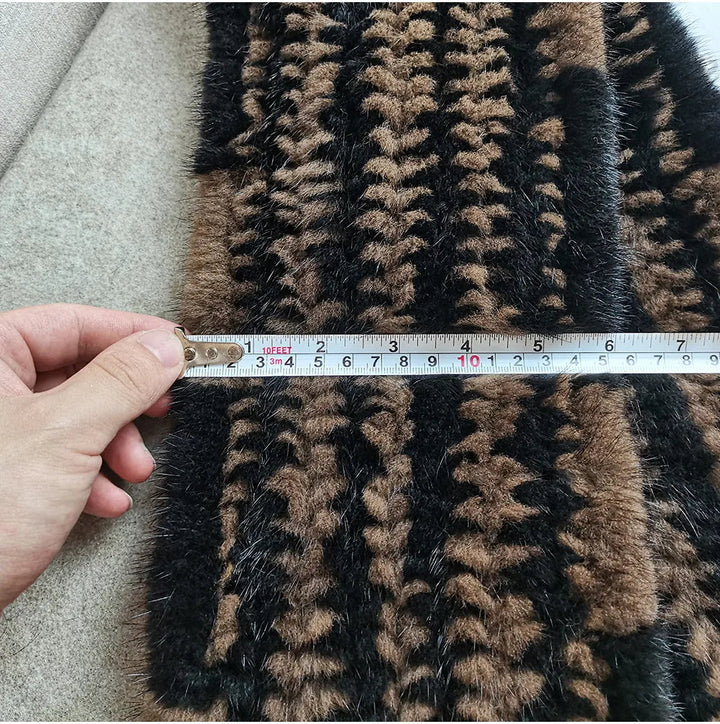 Knitted scarf | Warm and stylish mink fur scarf