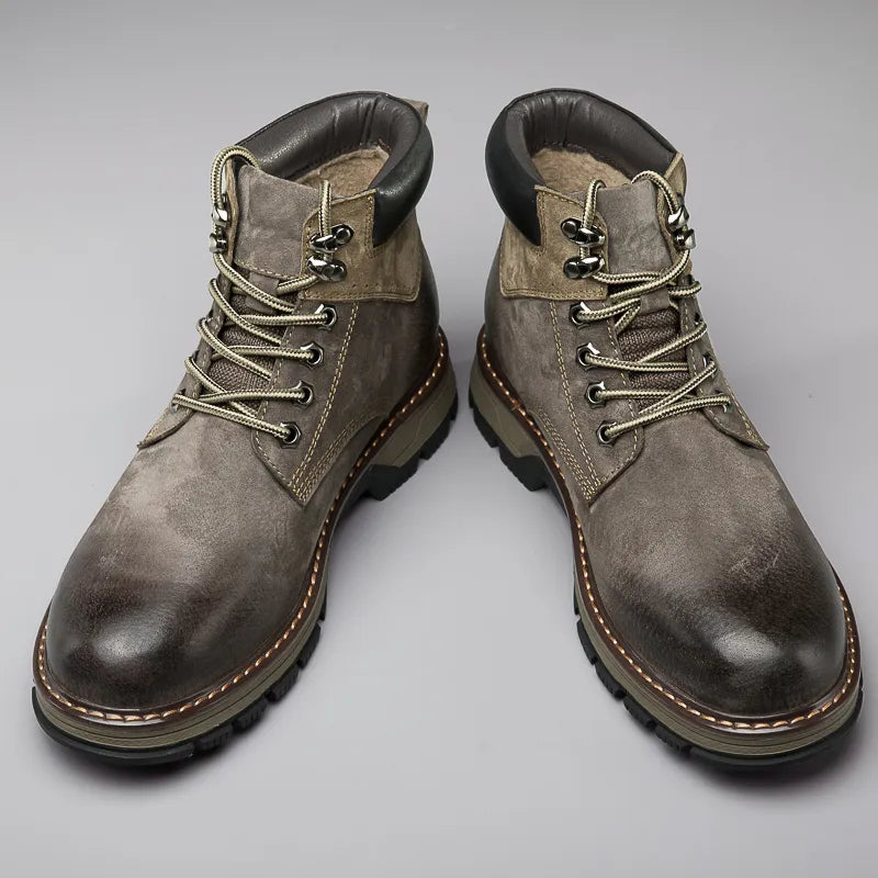 Zapatos de invierno de cuero | Verdadero calentador de invierno