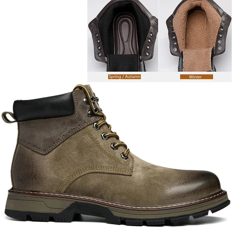 Zapatos de invierno de cuero | Verdadero calentador de invierno