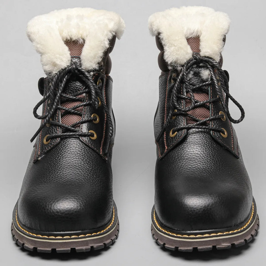 Winter boots made of leather | With wonderfully warm wool lining