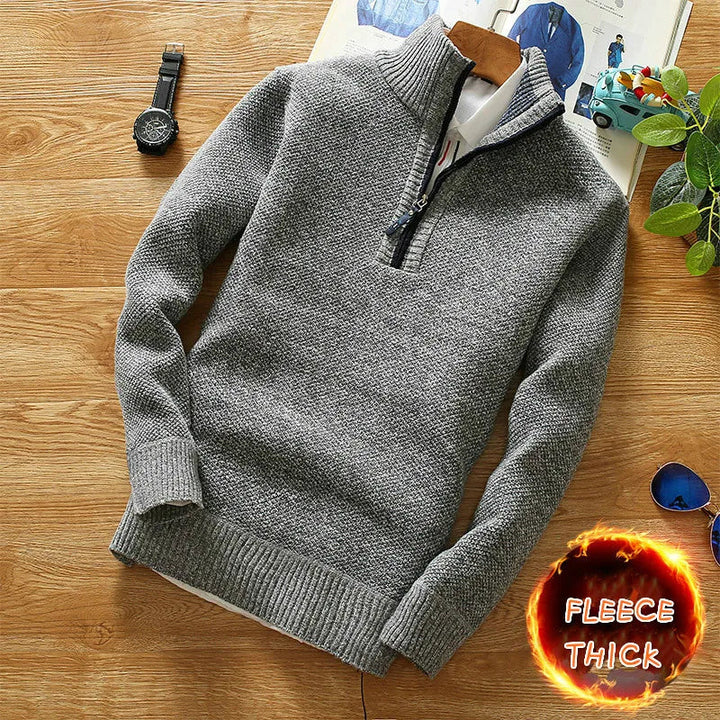 Bart Pullover | Wool Pullover with Half Zipper