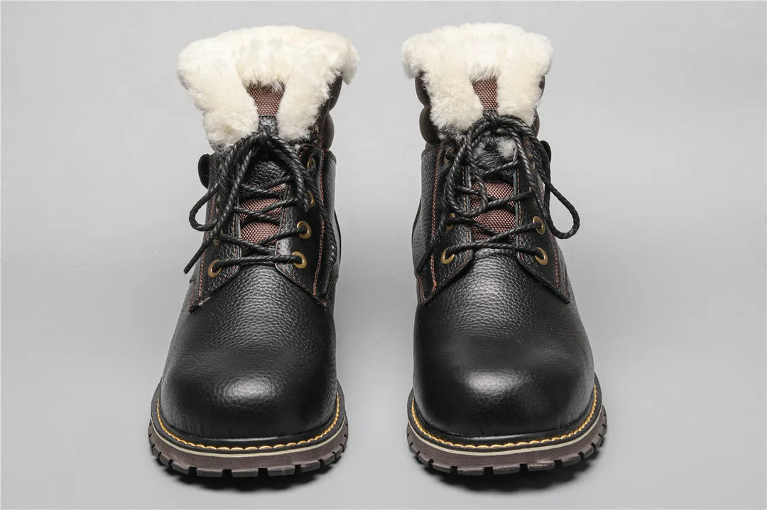 Winter boots made of leather | With wonderfully warm wool lining