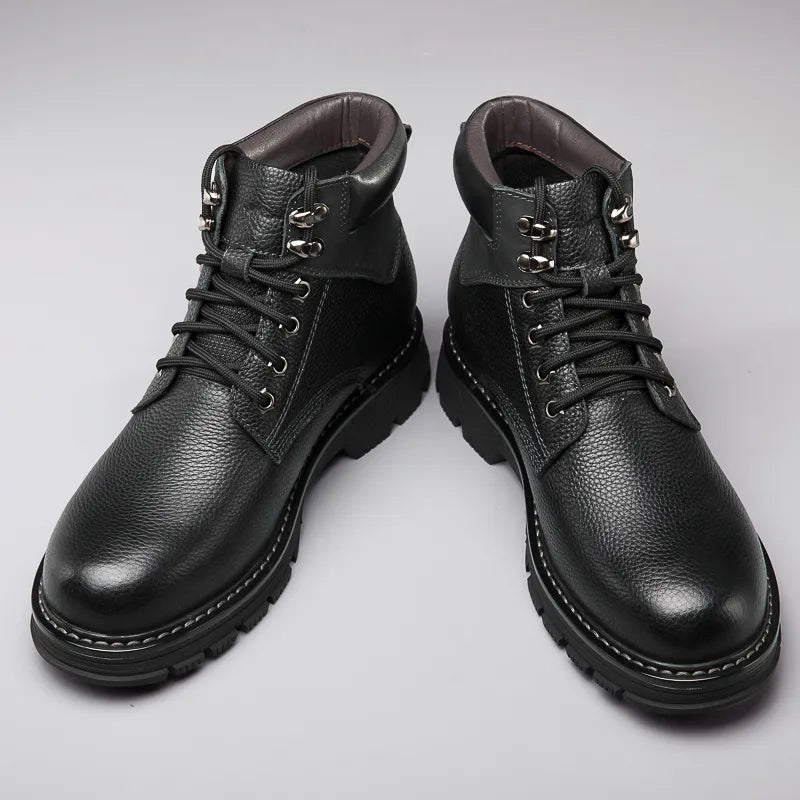 Zapatos de invierno de cuero | Verdadero calentador de invierno