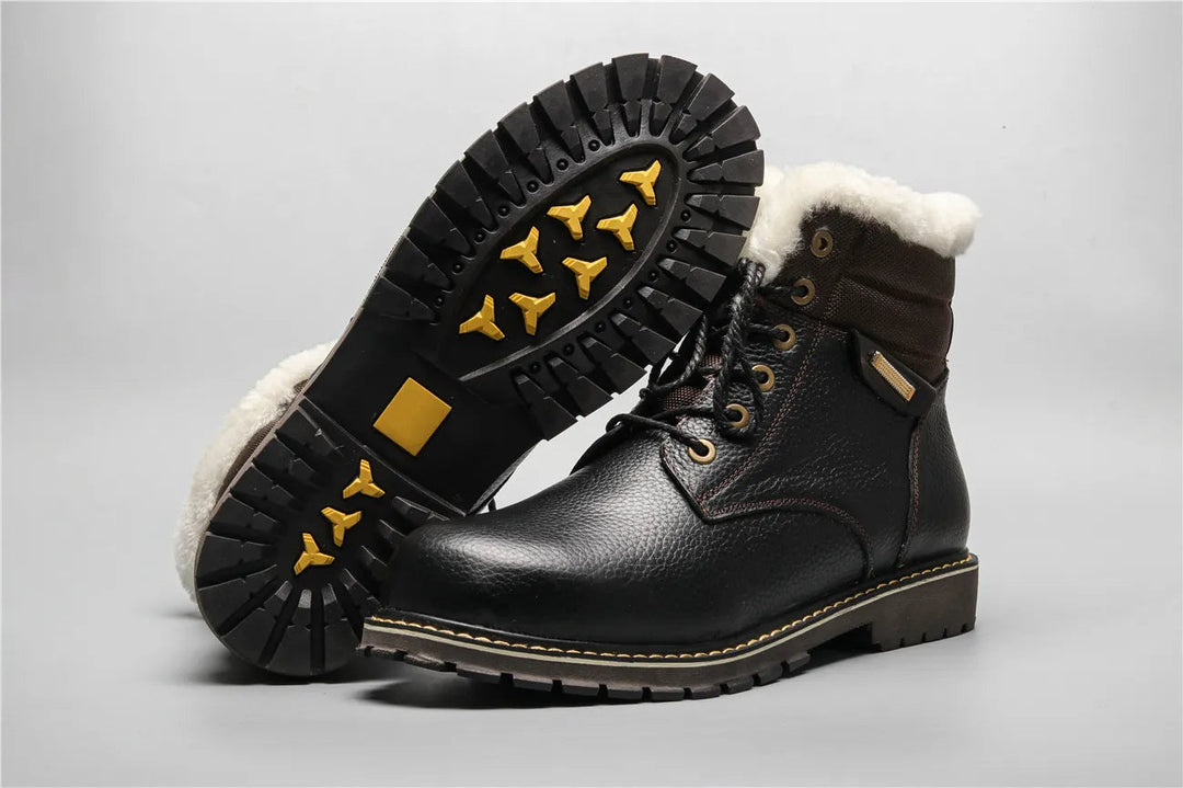 Winter boots made of leather | With wonderfully warm wool lining