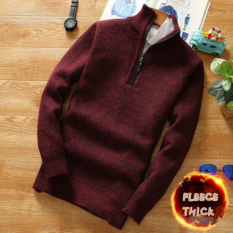 Bart Pullover | Wool Pullover with Half Zipper
