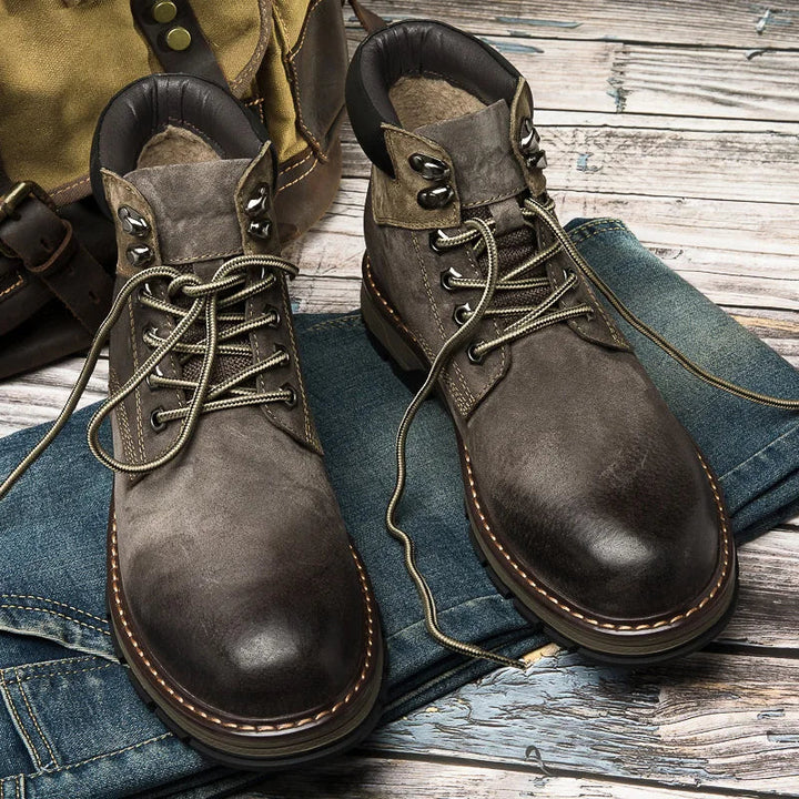 Zapatos de invierno de cuero | Verdadero calentador de invierno