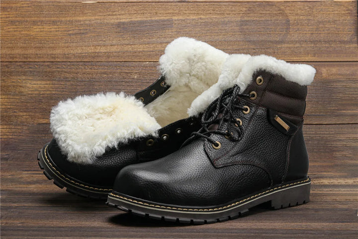Winter boots made of leather | With wonderfully warm wool lining