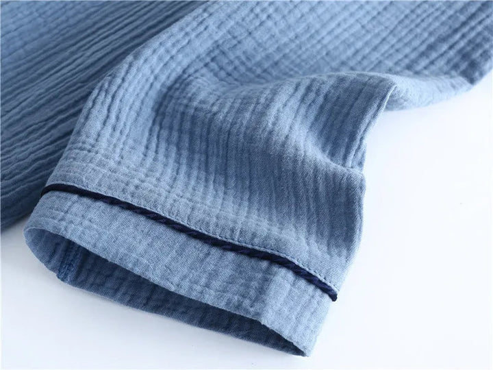 Spring Pajama Set | Lounge Set with Suit Collar for Men