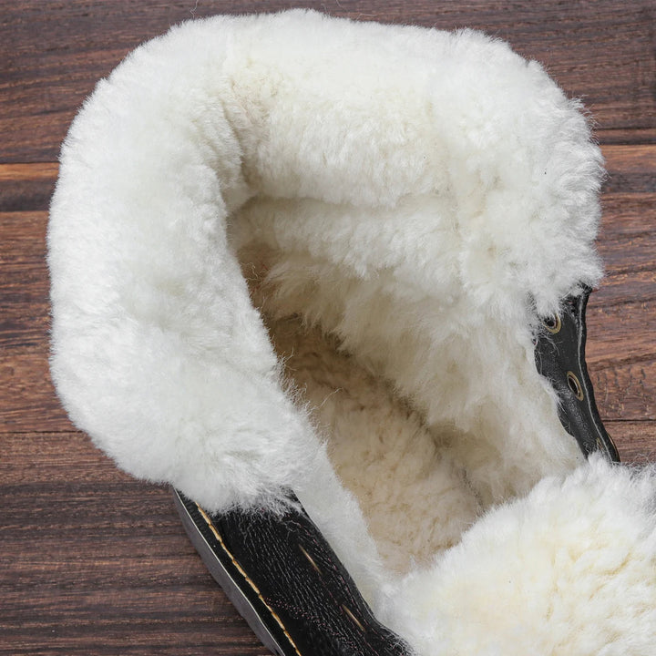 Winter boots made of leather | With wonderfully warm wool lining