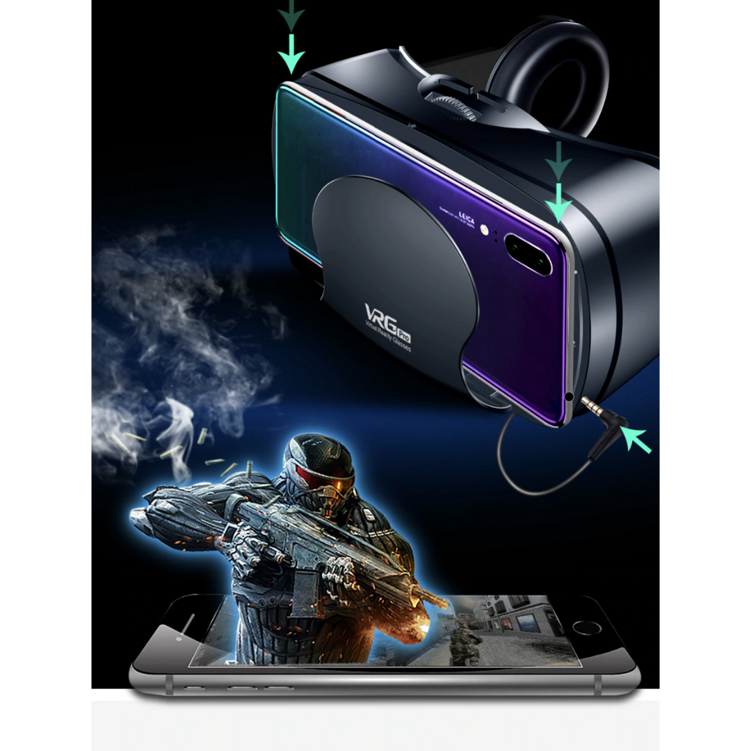 Reality PRO+ | Intelligent VR glasses with integrated headset for iPhone and Android