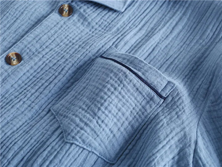 Spring Pajama Set | Lounge Set with Suit Collar for Men