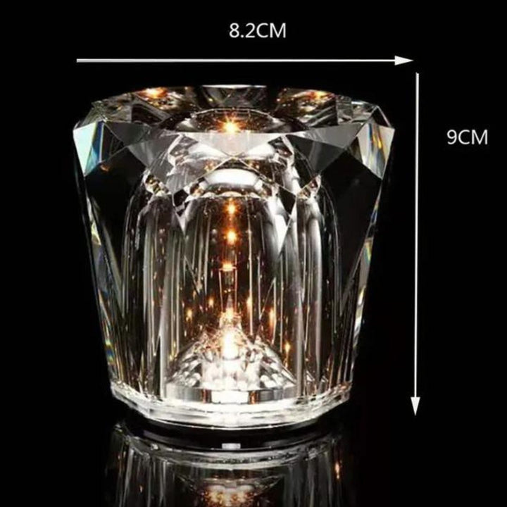 Guesolarz | LED krystal bordlampe diamant natlys