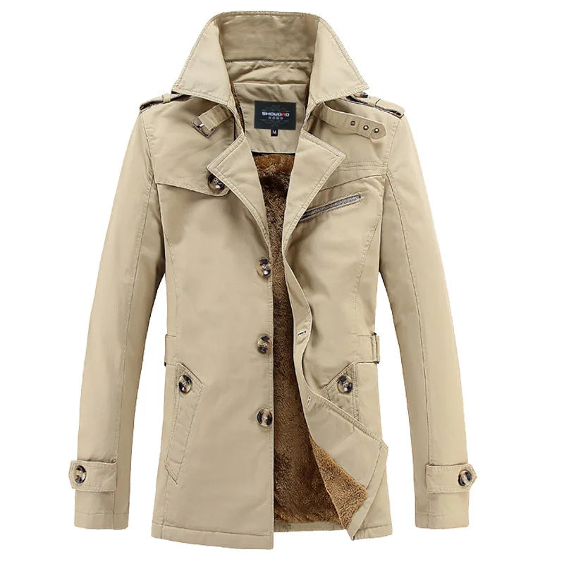 Vinter-trenchcoat | Trendy varm vinterkåpe