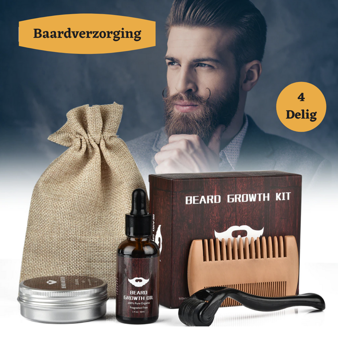 Beard growth grooming set | Stimulates your beard growth and nourishes the skin