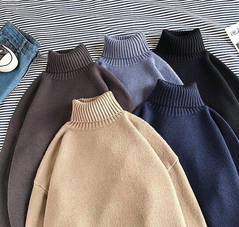 Jersey de cuello alto | Jersey de cuello alto cálido para hombre