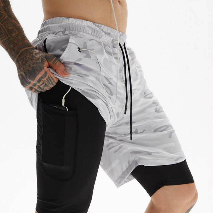X-Fit Løbershorts | inkl. mobiltelefonlomme og skjorteflap