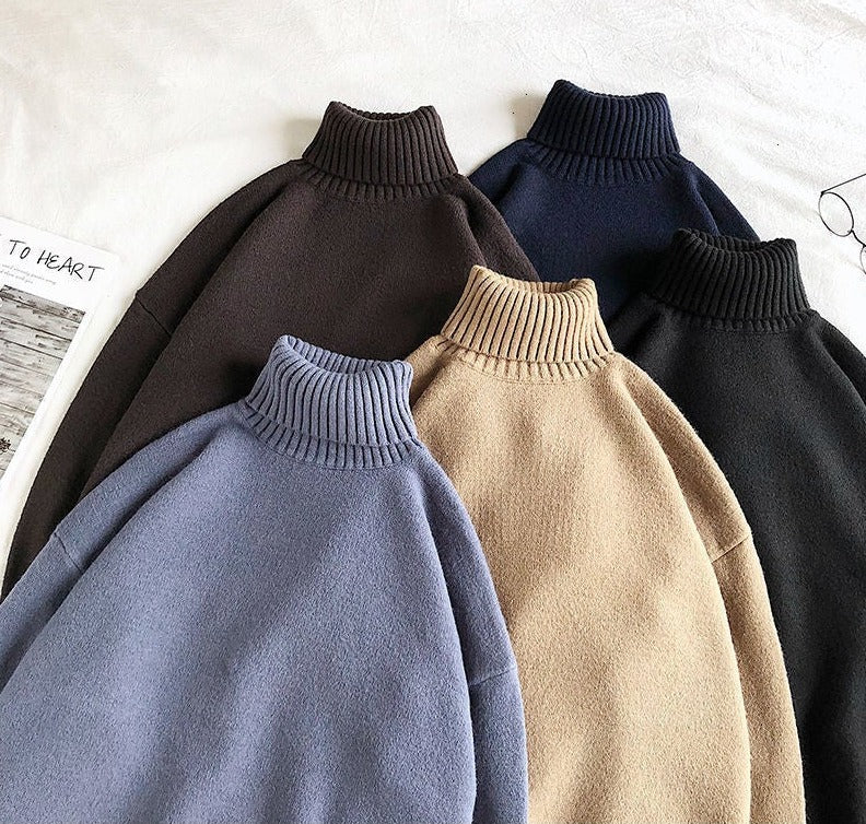 Jersey de cuello alto | Jersey de cuello alto cálido para hombre