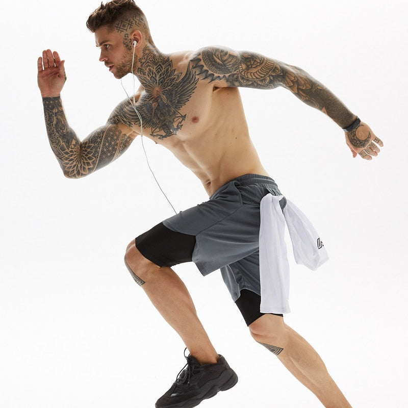 X-Fit Løbershorts | inkl. mobiltelefonlomme og skjorteflap