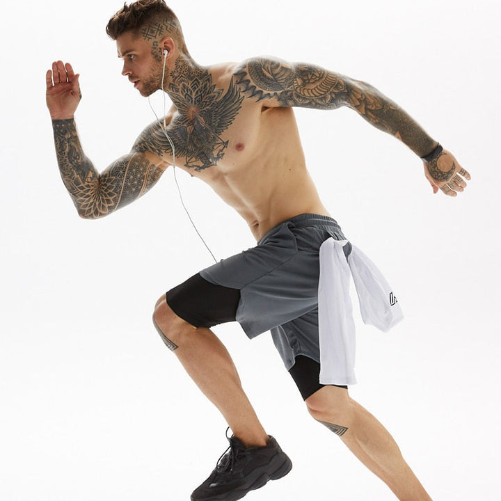 X-Fit Løbershorts | inkl. mobiltelefonlomme og skjorteflap
