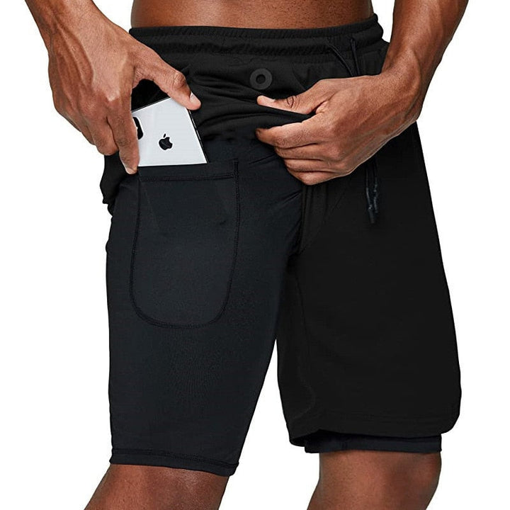 X-Fit Løbershorts | inkl. mobiltelefonlomme og skjorteflap