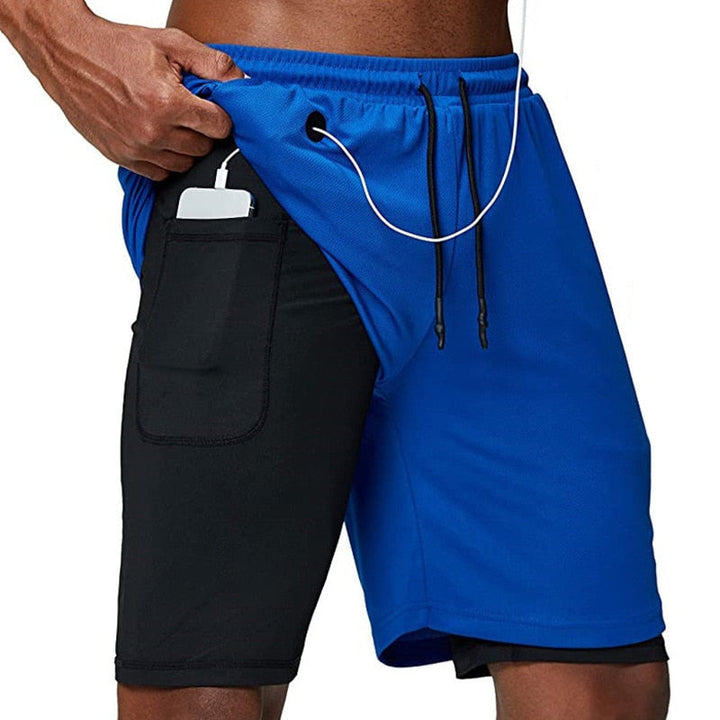 X-Fit Løbershorts | inkl. mobiltelefonlomme og skjorteflap