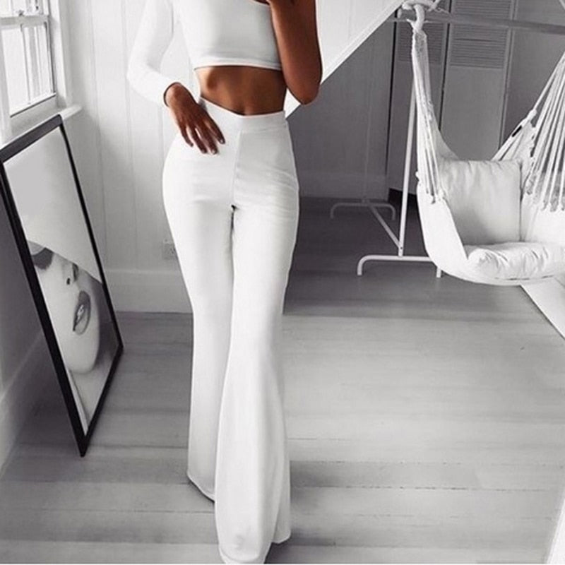 Fleur Flared Pants | An Elegant Women's High-Waisted Trousers