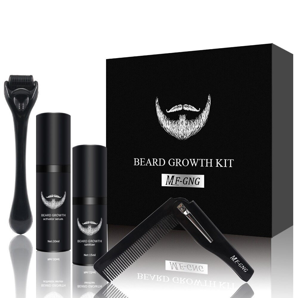 Beard growth grooming set | Stimulates your beard growth and nourishes the skin