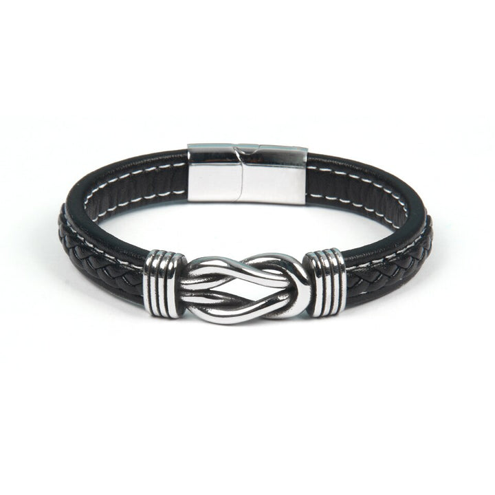 Infinity-armbånd | Læder-knude-armbånd