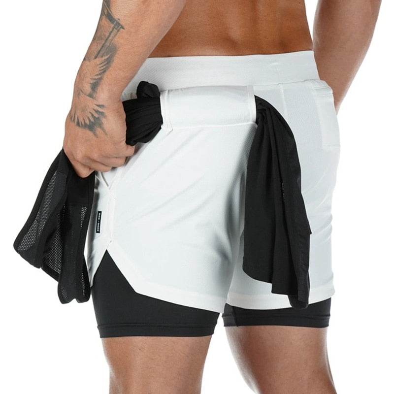 X-Fit Løbershorts | inkl. mobiltelefonlomme og skjorteflap