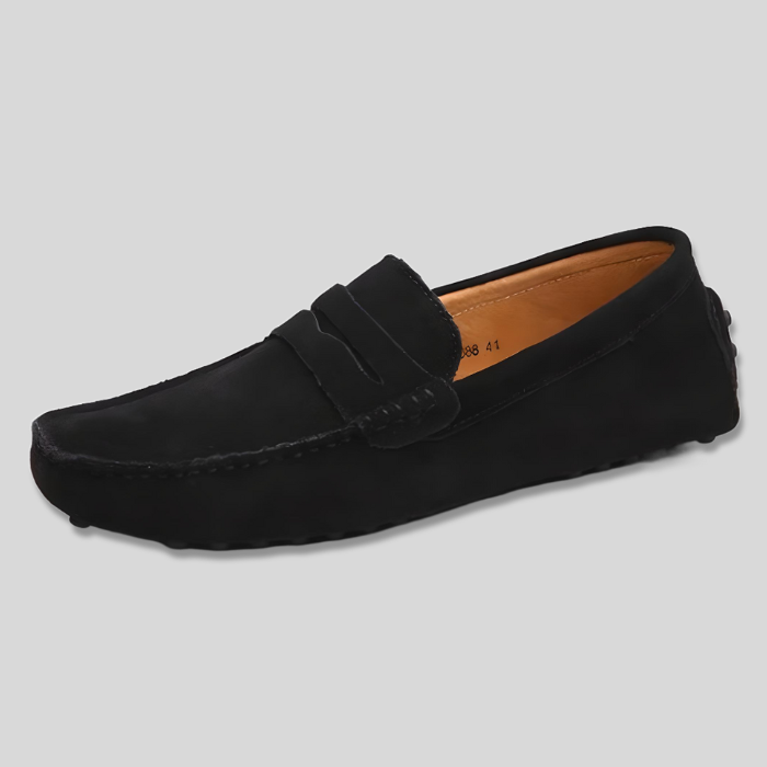 Hayley - Enkle slip-on sko i ruskind