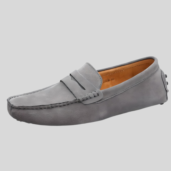 Hayley - Enkle slip-on sko i ruskind