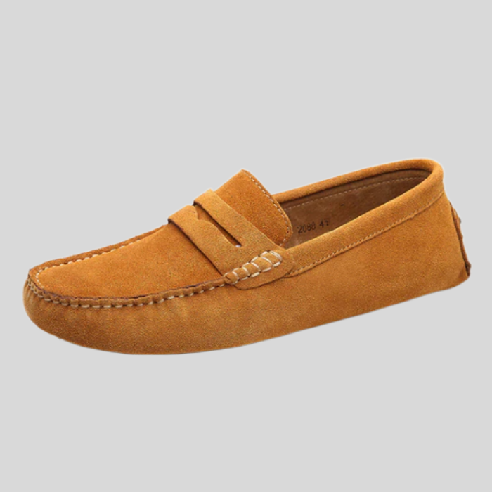Hayley - Enkle slip-on sko i ruskind
