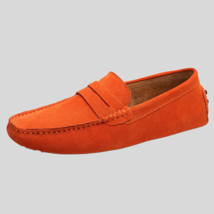 Hayley - Enkle slip-on sko i ruskind