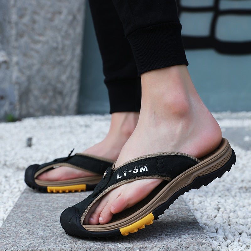 Leo leather sandals | Men's sandals made of genuine cowhide leather
