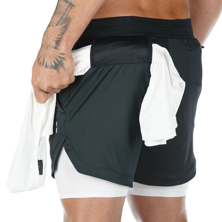 X-Fit Løbershorts | inkl. mobiltelefonlomme og skjorteflap