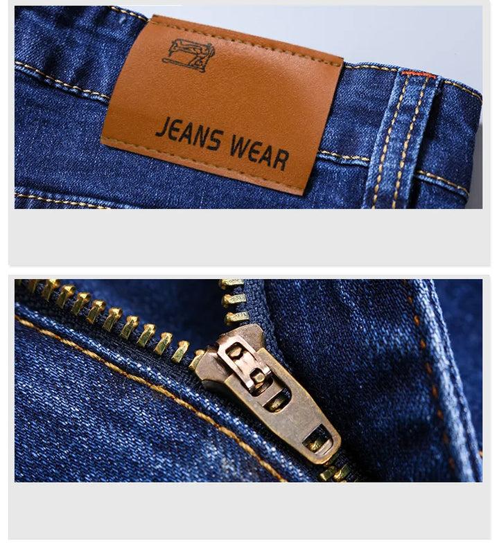 Jeans | Lige, afslappede stretchjeans