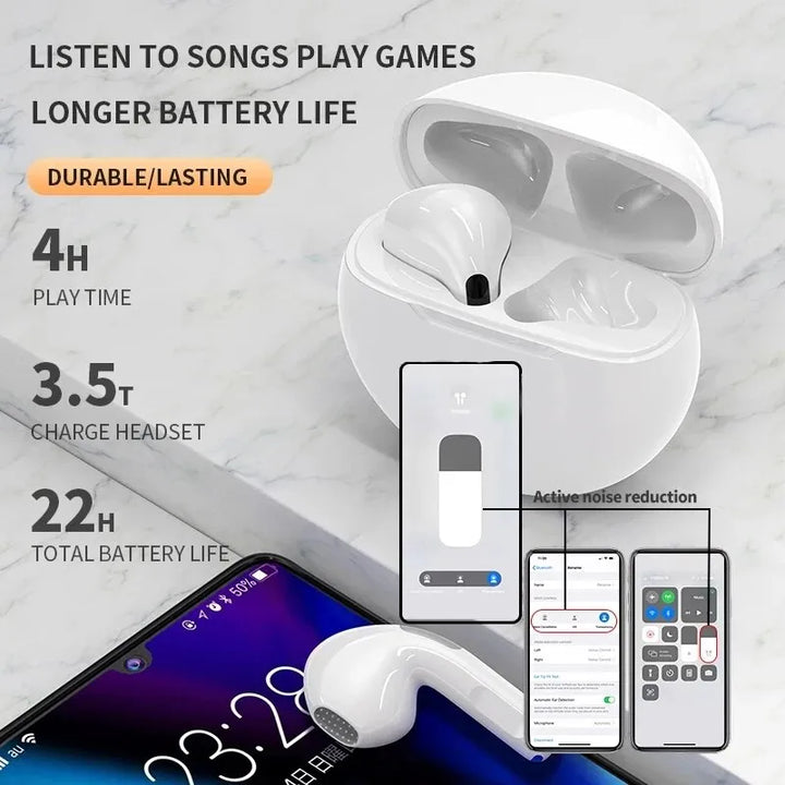 Air PRO6 In-Ears | Trådløse Bluetooth-hodetelefoner