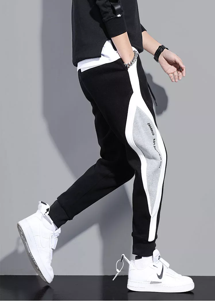 Casual joggingbukser | Sportslige elastiske patchwork