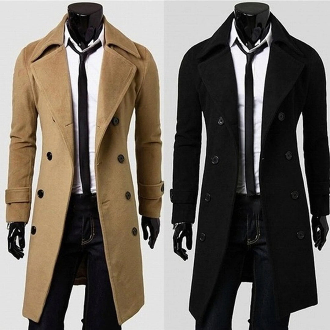 British trenchcoat | Vindafvisende jakke med dobbeltradet knaplukning