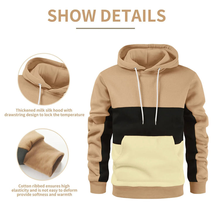 Patchwork Hoodie | Warm Fleece Streetwear