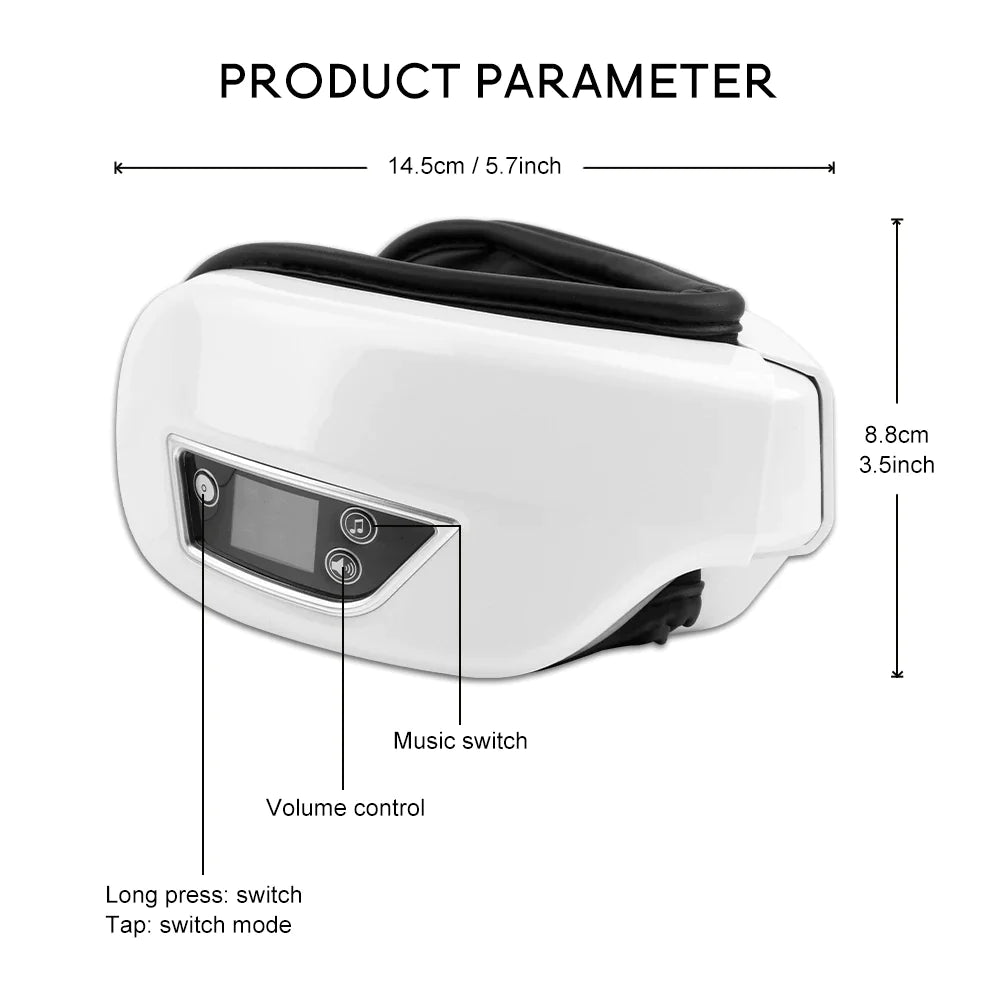 6D øyemassasjeapparat | Smart luftpute vibrasjon øyepleie