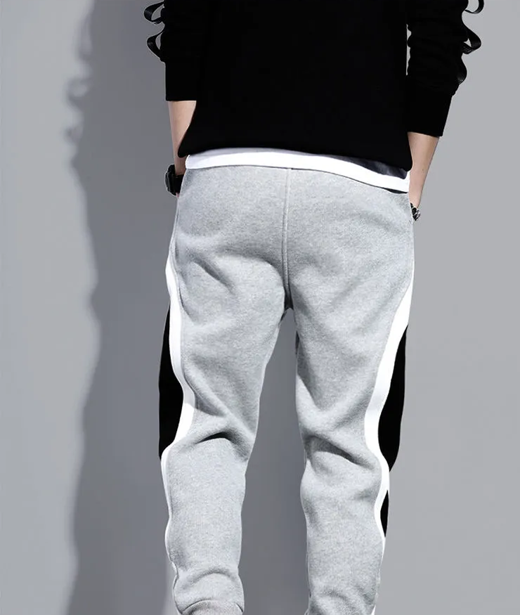 Casual joggingbukser | Sportslige elastiske patchwork