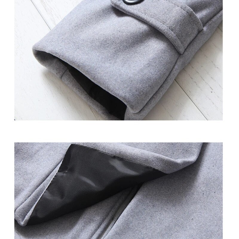 British trenchcoat | Vindafvisende jakke med dobbeltradet knaplukning