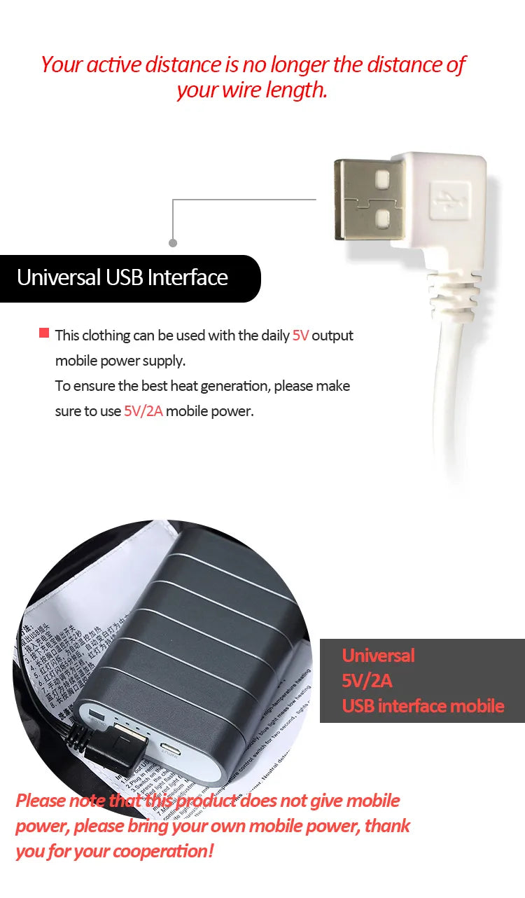 intelligent heating jacket | USB thermostat jacket